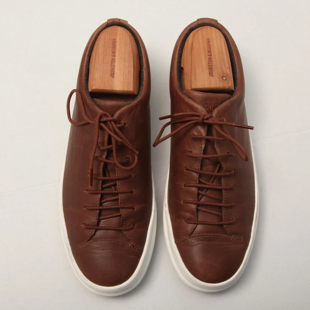Camper Men's Chasis Sport Brown Leather Lace-Up Casual Sneakers EU 41 US 8